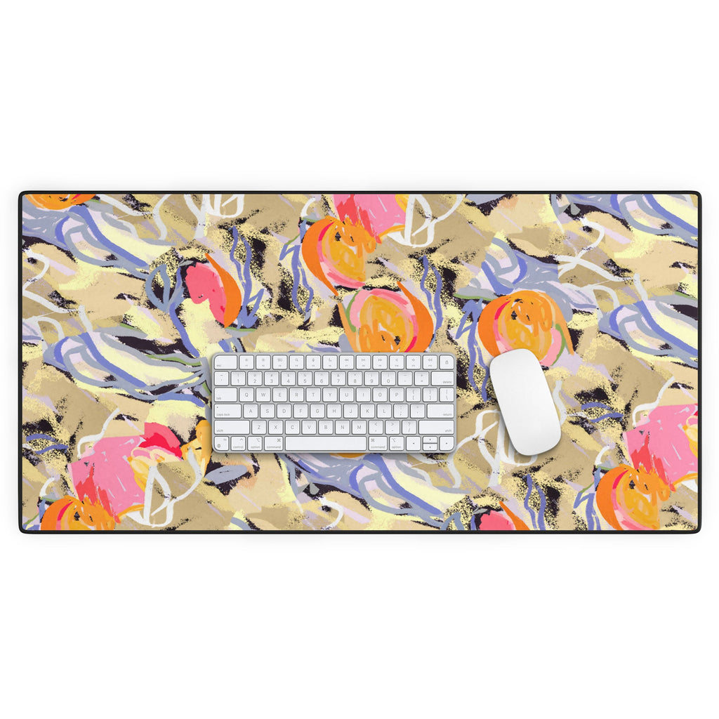 83 Oranges Blooms in The Butter Forest Desk Mat