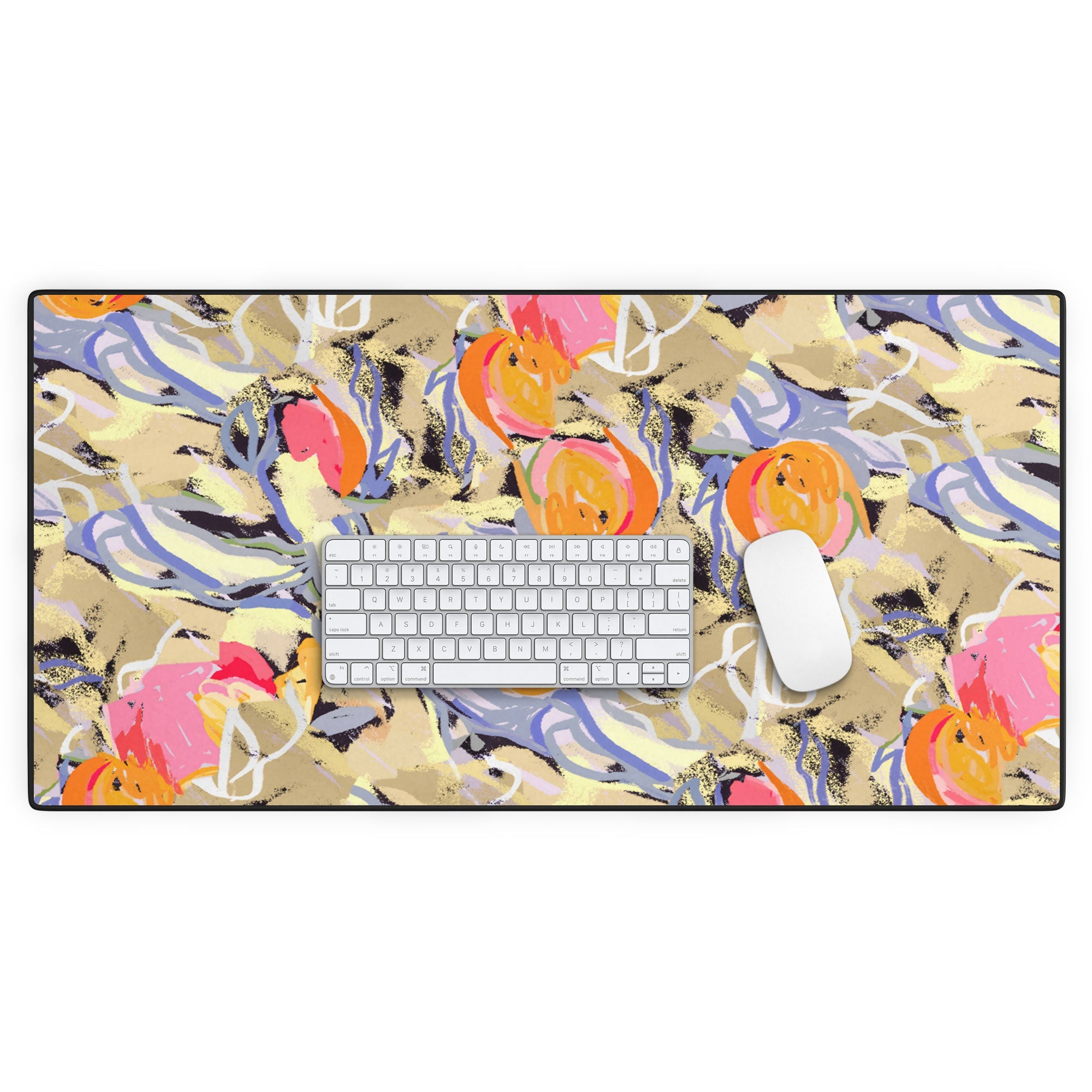83 Oranges Blooms in The Butter Forest Desk Mat