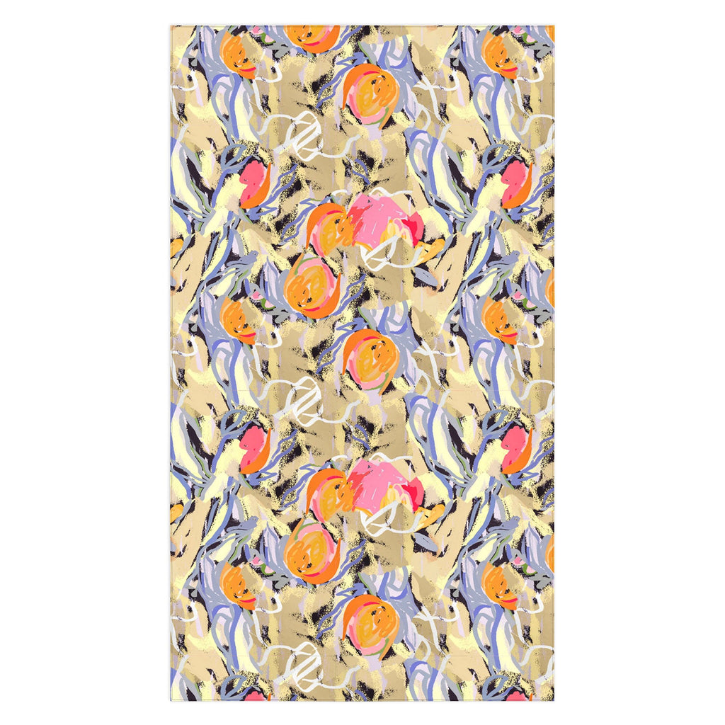 83 Oranges Blooms in The Butter Forest Tablecloth