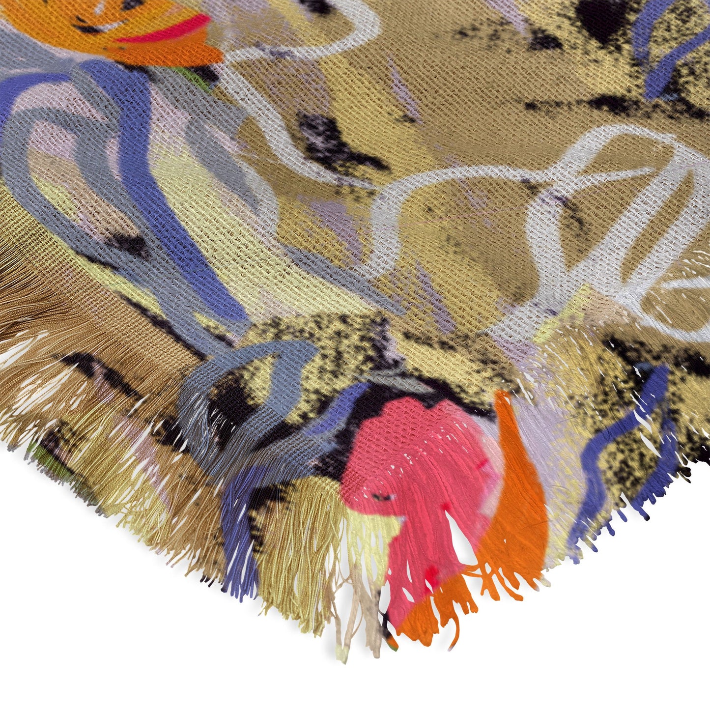 83 Oranges Blooms in The Butter Forest Throw Blanket