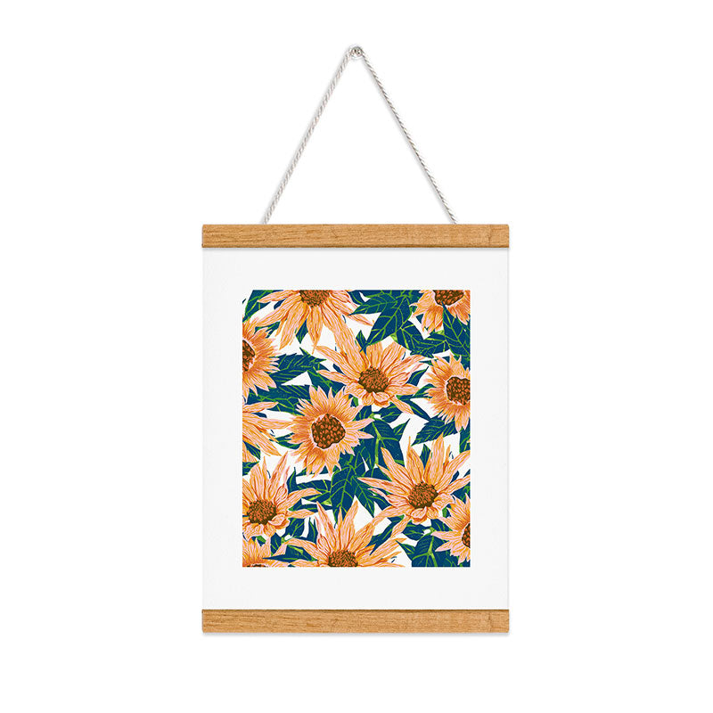 83 Oranges Blush Sunflowers Art Print