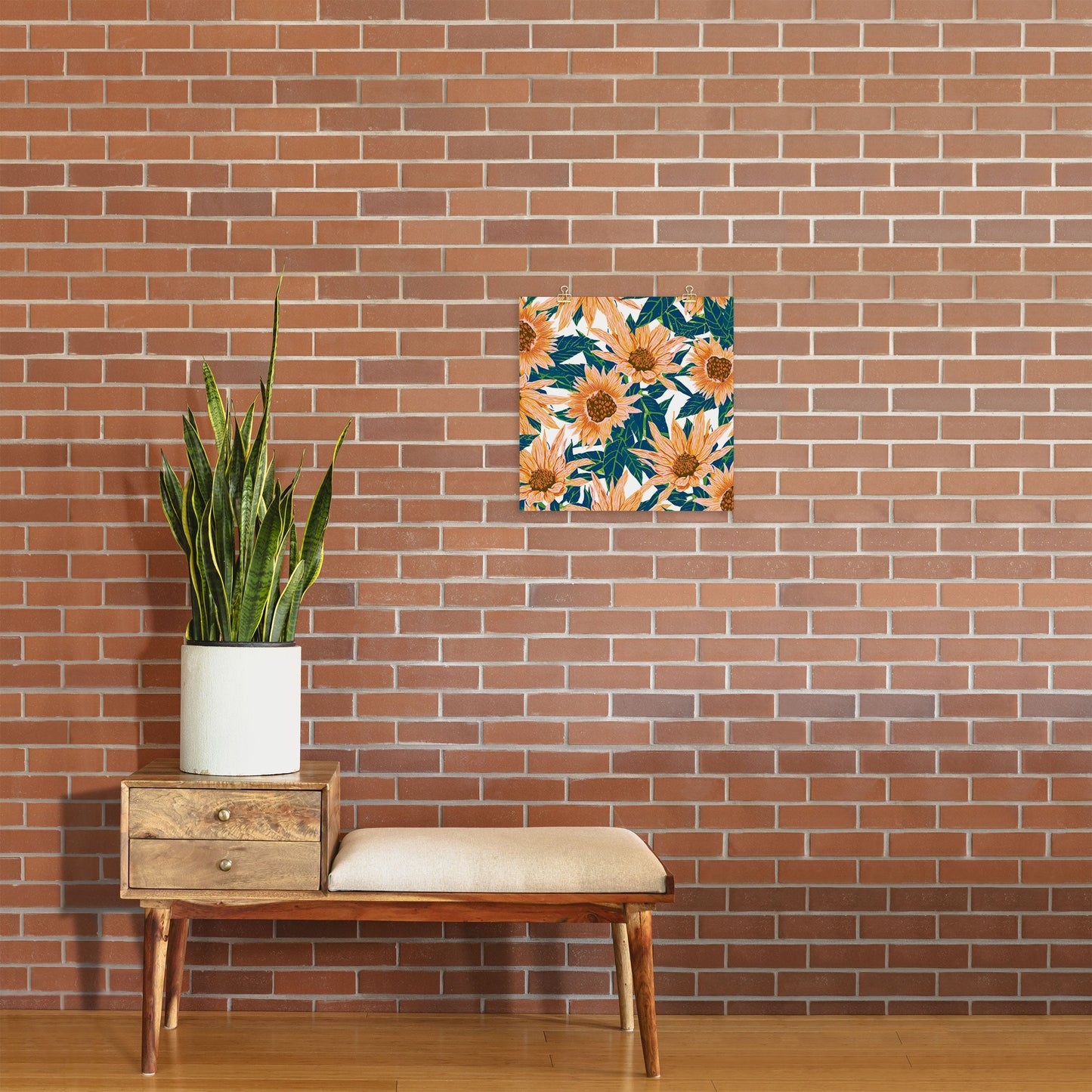 83 Oranges Blush Sunflowers Art Print