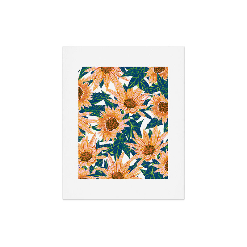 83 Oranges Blush Sunflowers Art Print