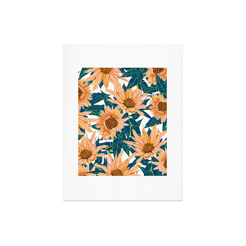 83 Oranges Blush Sunflowers Art Print