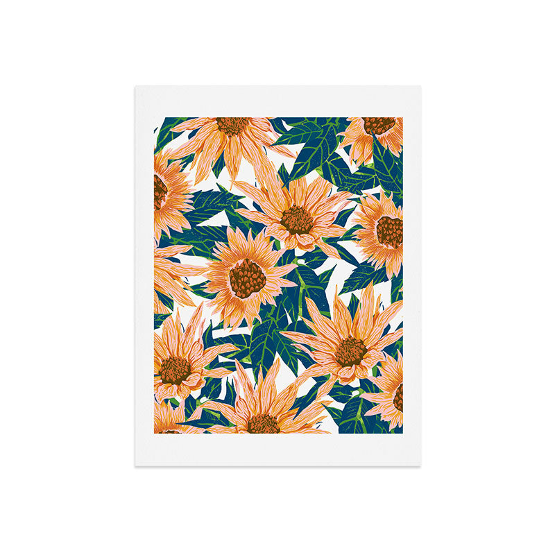 83 Oranges Blush Sunflowers Art Print