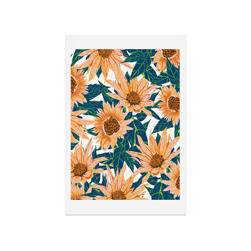 83 Oranges Blush Sunflowers Art Print