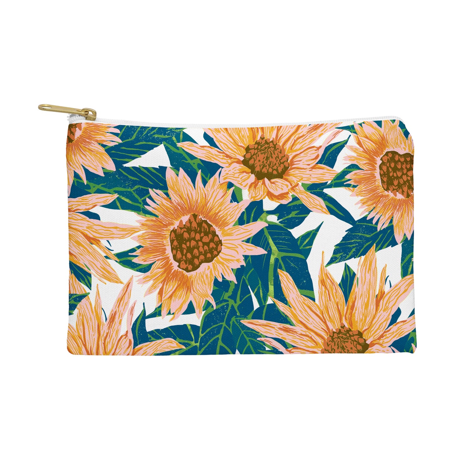 83 Oranges Blush Sunflowers Pouch