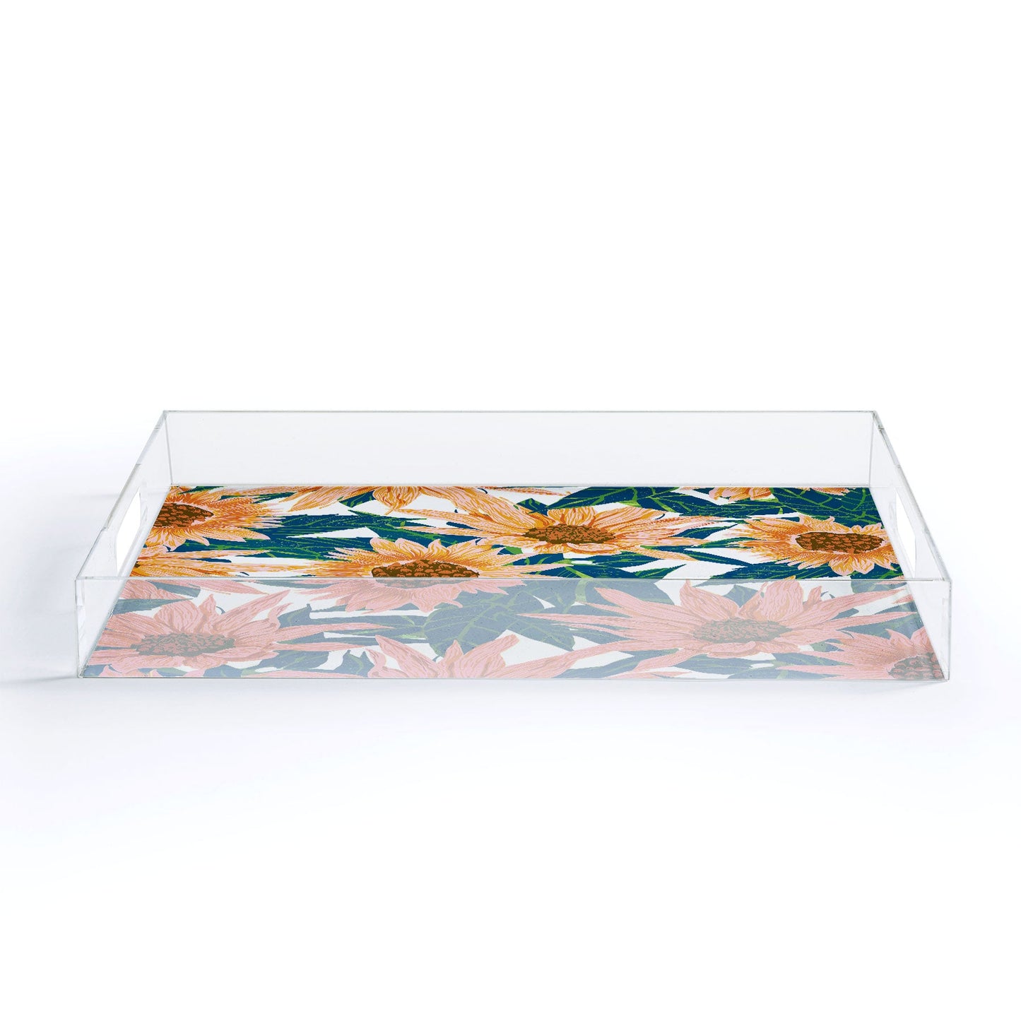 83 Oranges Blush Sunflowers Acrylic Tray
