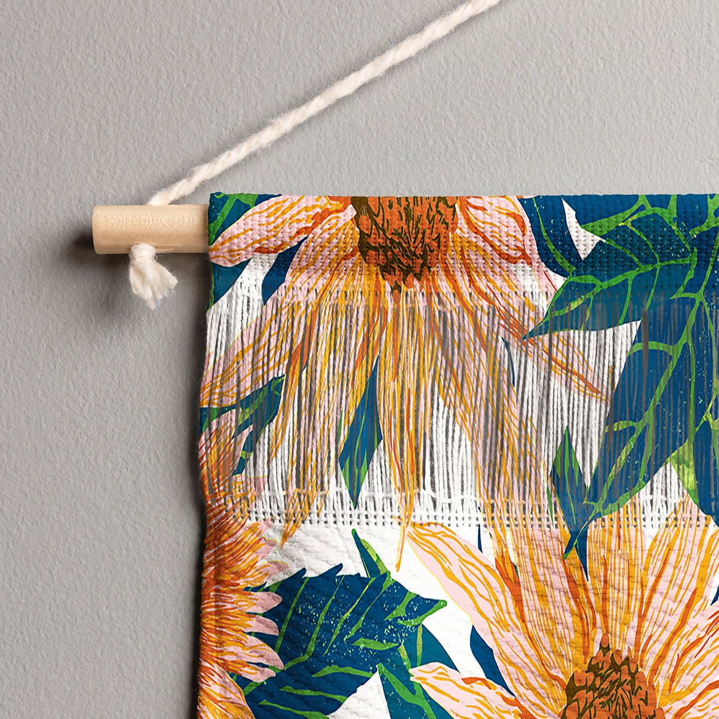 83 Oranges Blush Sunflowers Wall Hanging Landscape