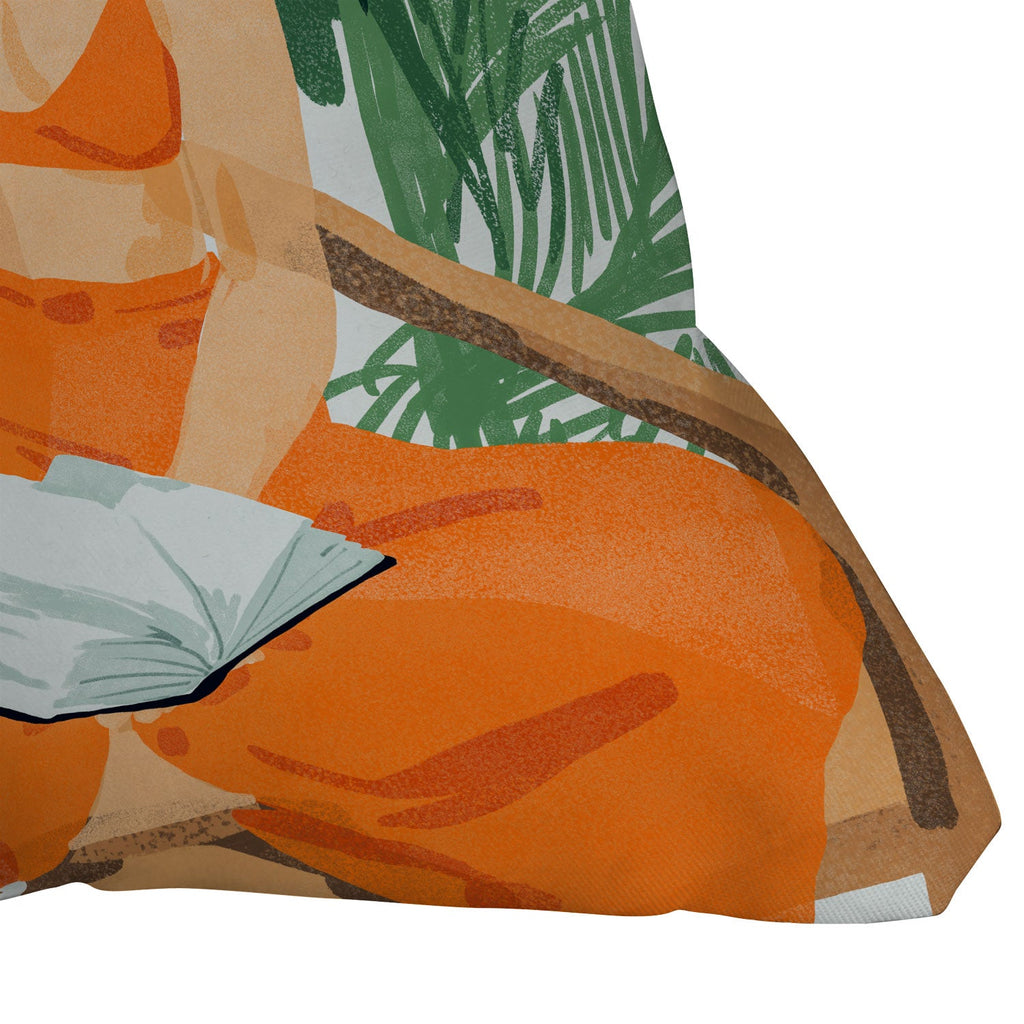 83 Oranges Jungle Vacay Outdoor Throw Pillow