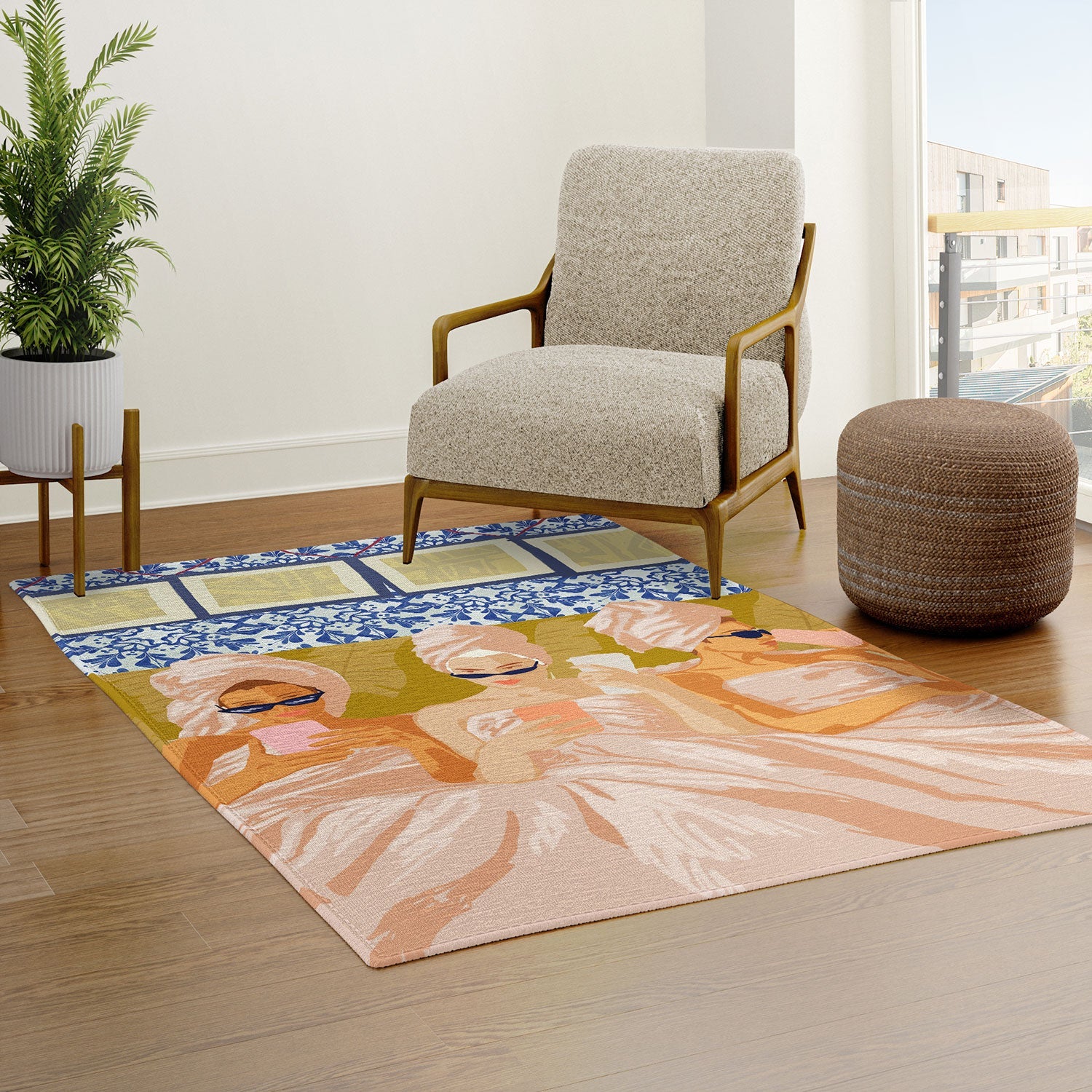 83 Oranges Ladies Only Club Area Rug