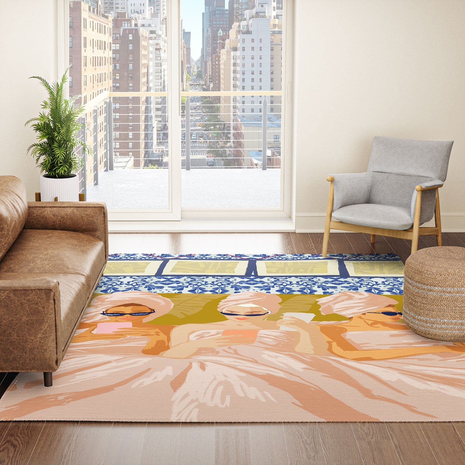83 Oranges Ladies Only Club Area Rug