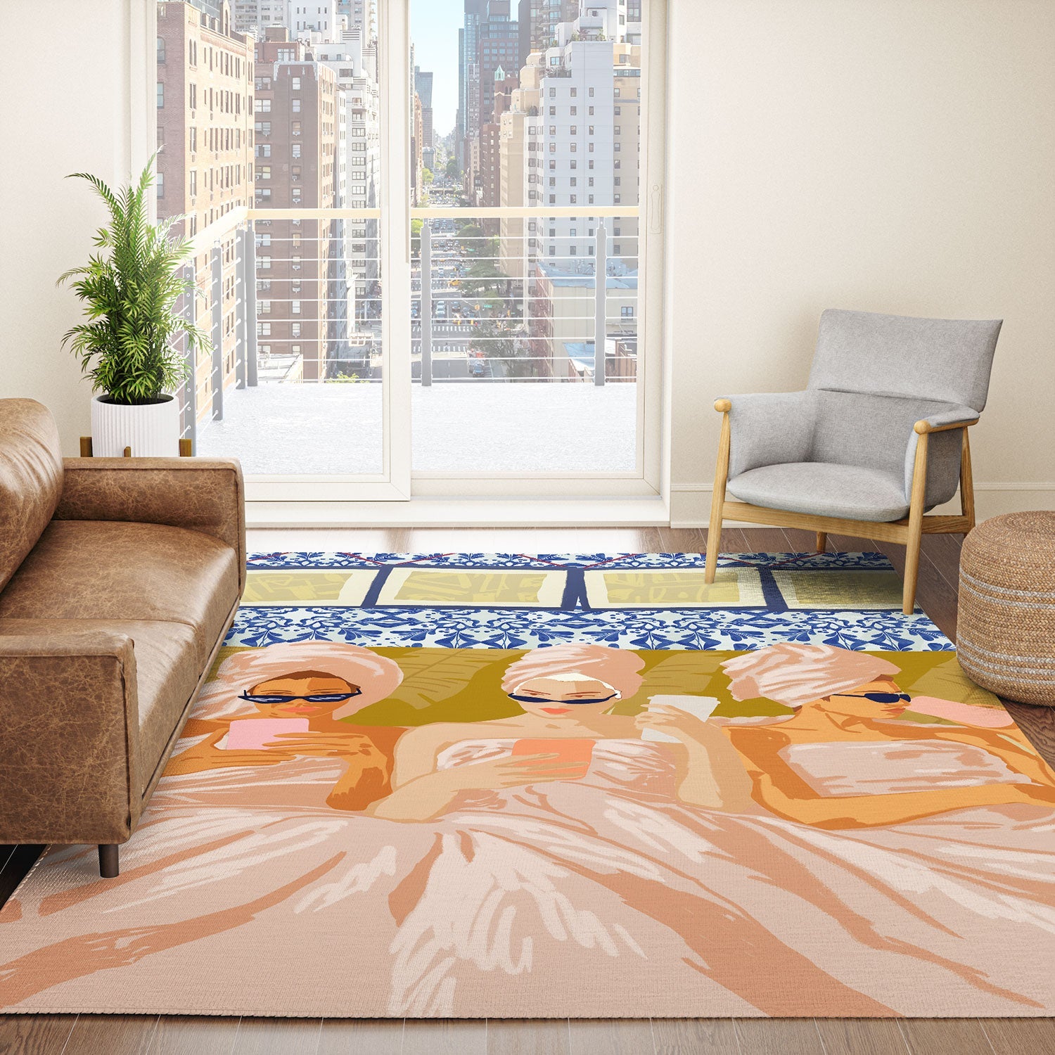 83 Oranges Ladies Only Club Area Rug