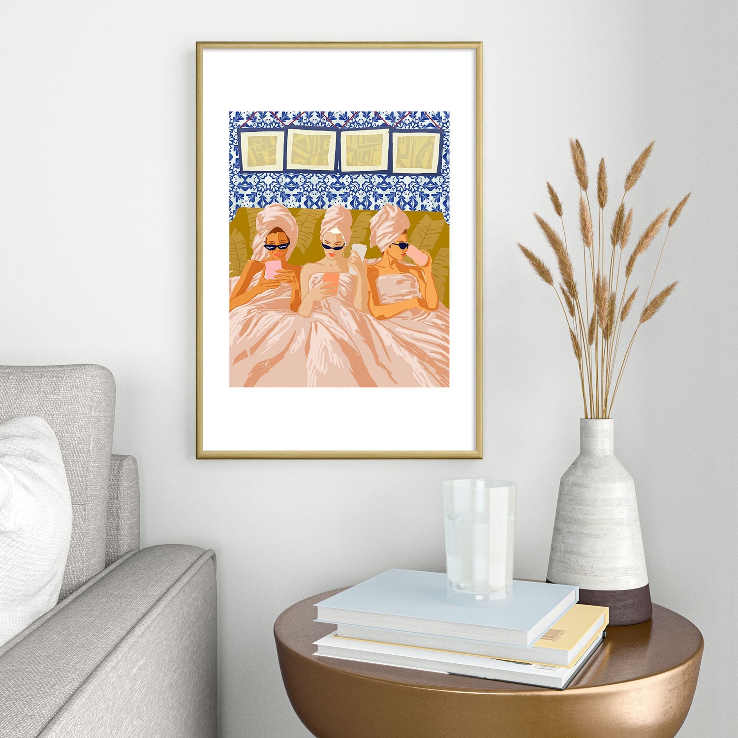 83 Oranges Ladies Only Club Metal Framed Art Print