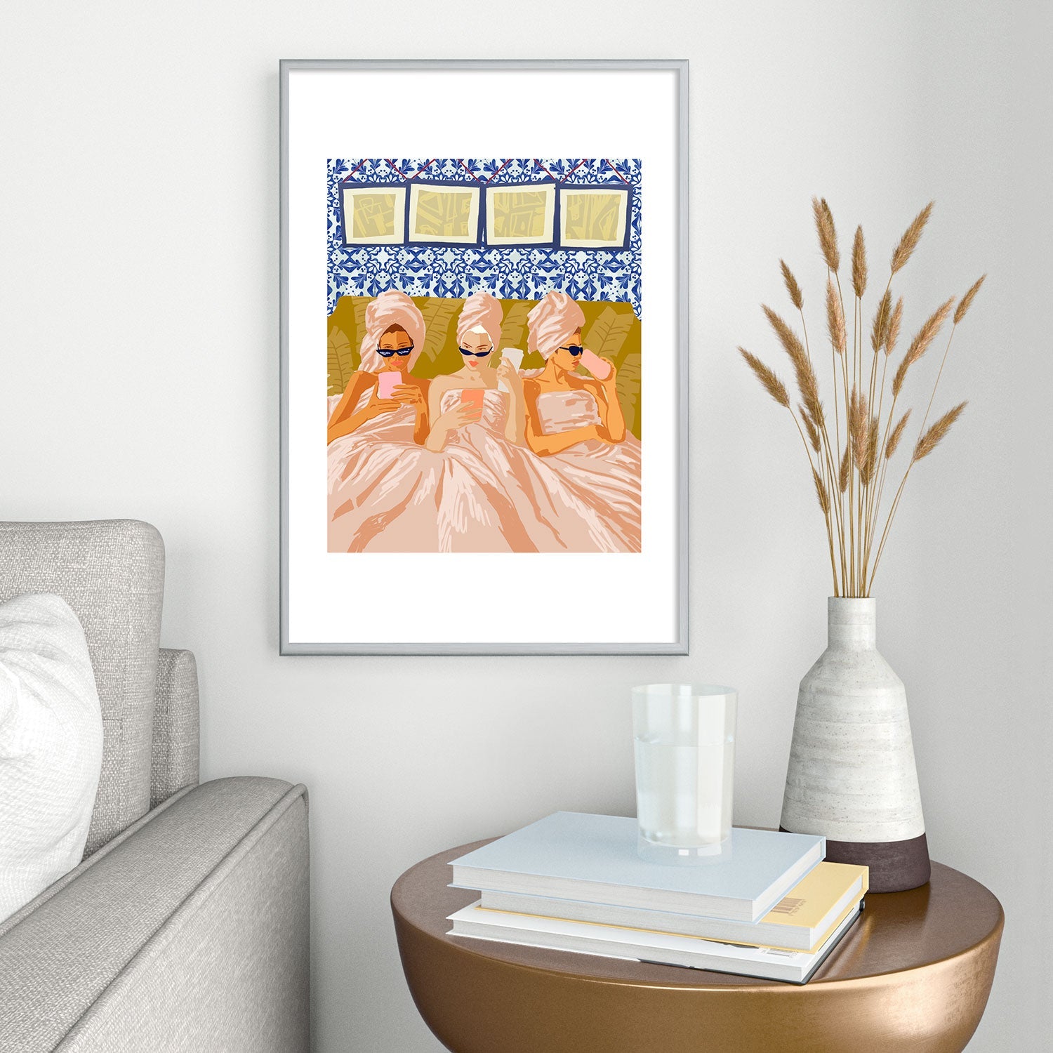 83 Oranges Ladies Only Club Metal Framed Art Print