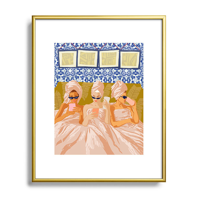83 Oranges Ladies Only Club Metal Framed Art Print