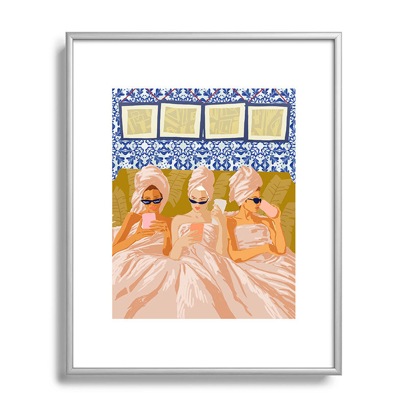 83 Oranges Ladies Only Club Metal Framed Art Print