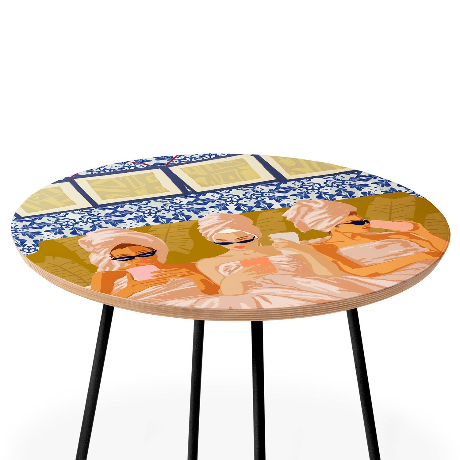 83 Oranges Ladies Only Club Round Side Table