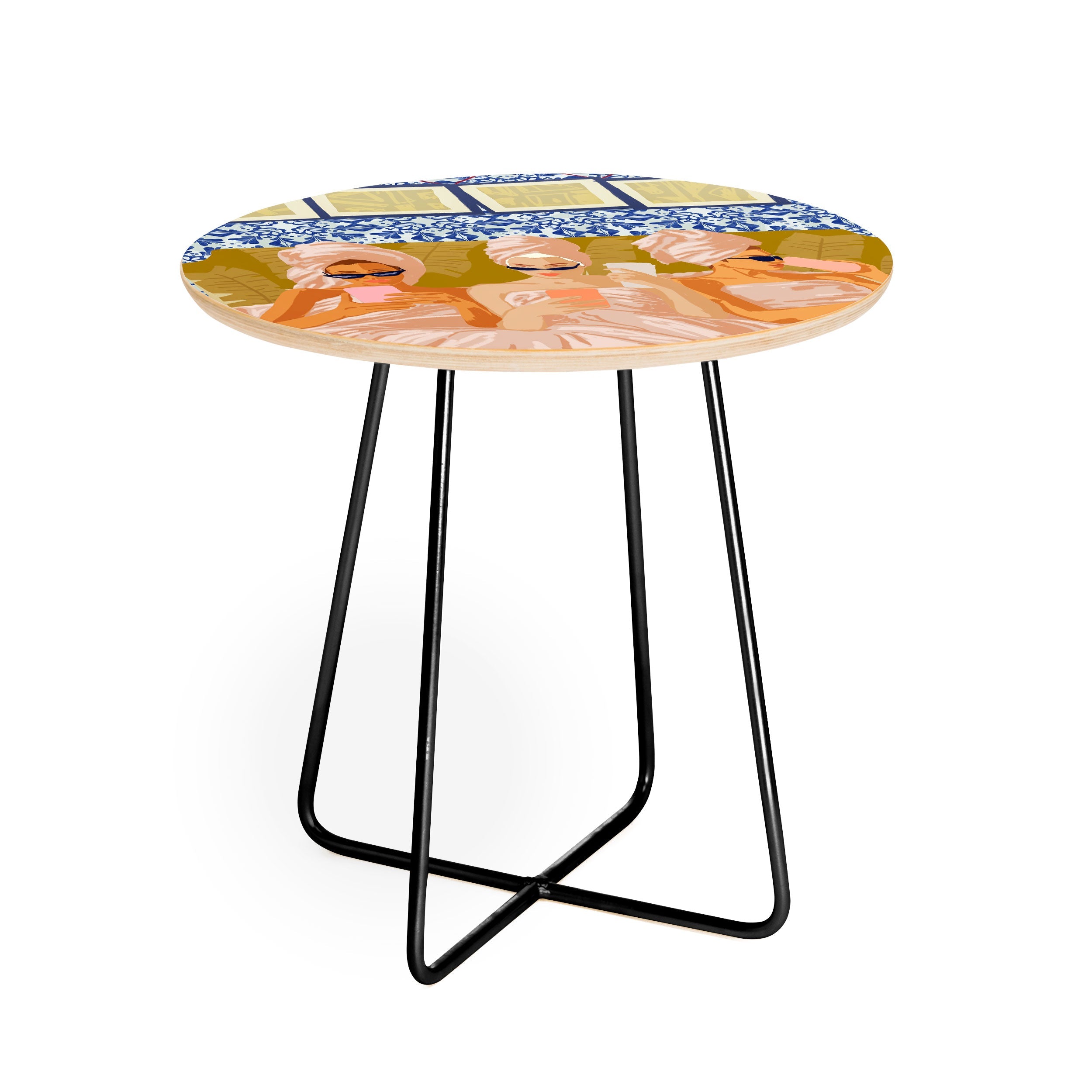 83 Oranges Ladies Only Club Round Side Table