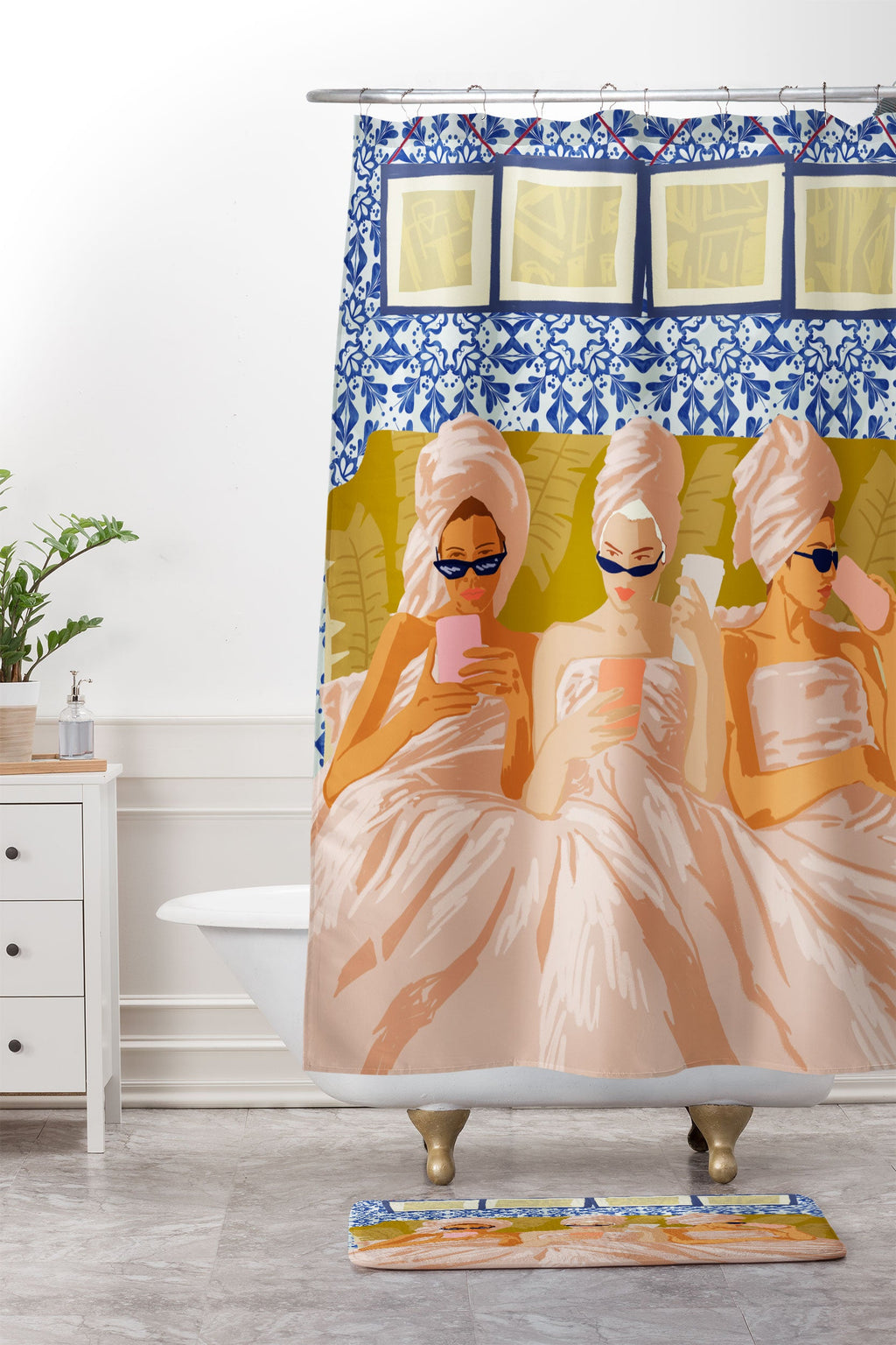 83 Oranges Ladies Only Club Memory Foam Bath Mat
