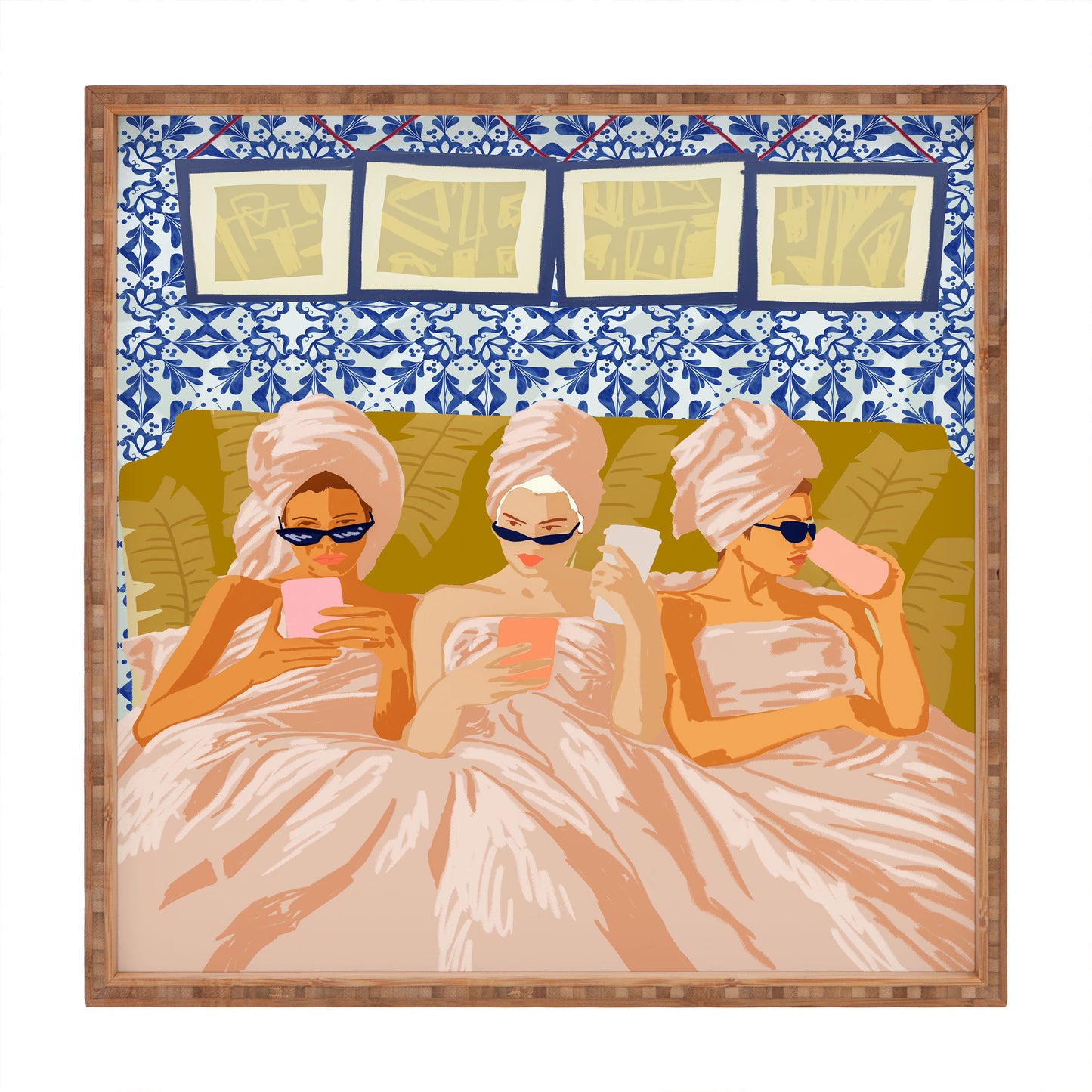 83 Oranges Ladies Only Club Square Tray