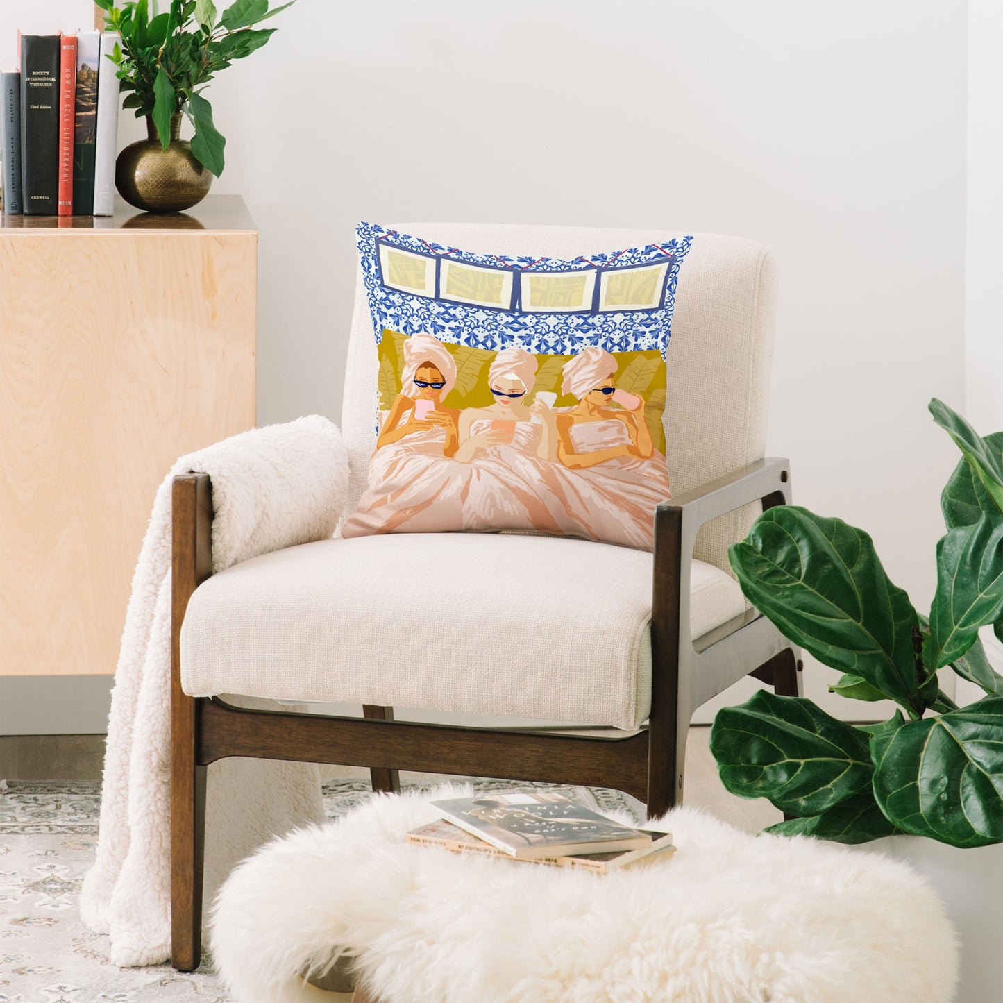 83 Oranges Ladies Only Club Throw Pillow