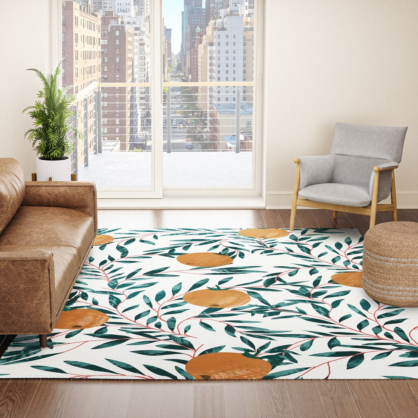 83 Oranges Mandarins Area Rug