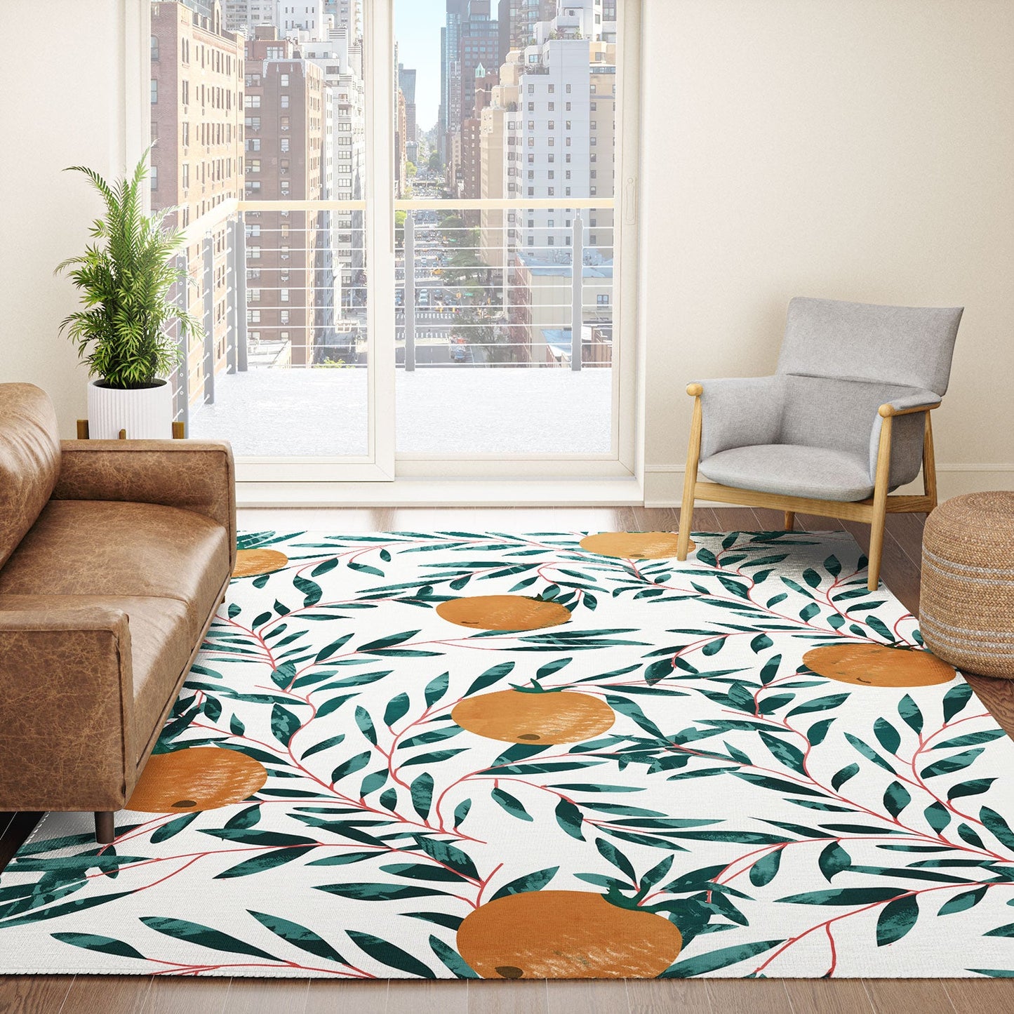 83 Oranges Mandarins Area Rug