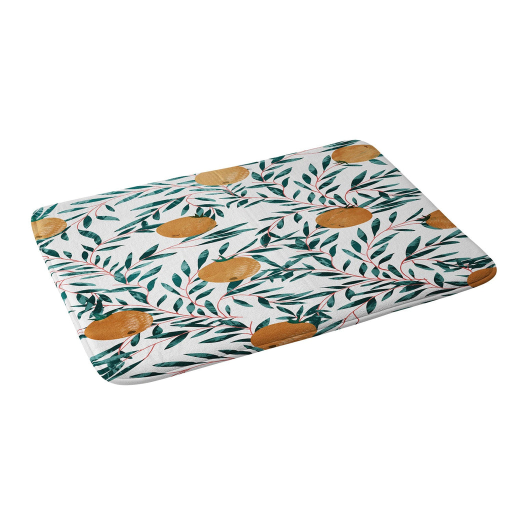 83 Oranges Mandarins Memory Foam Bath Mat