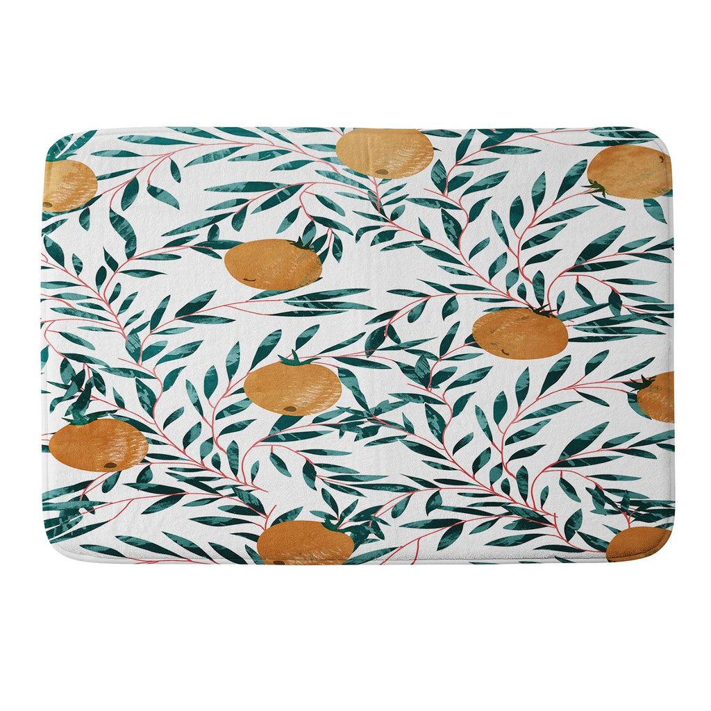 83 Oranges Mandarins Memory Foam Bath Mat