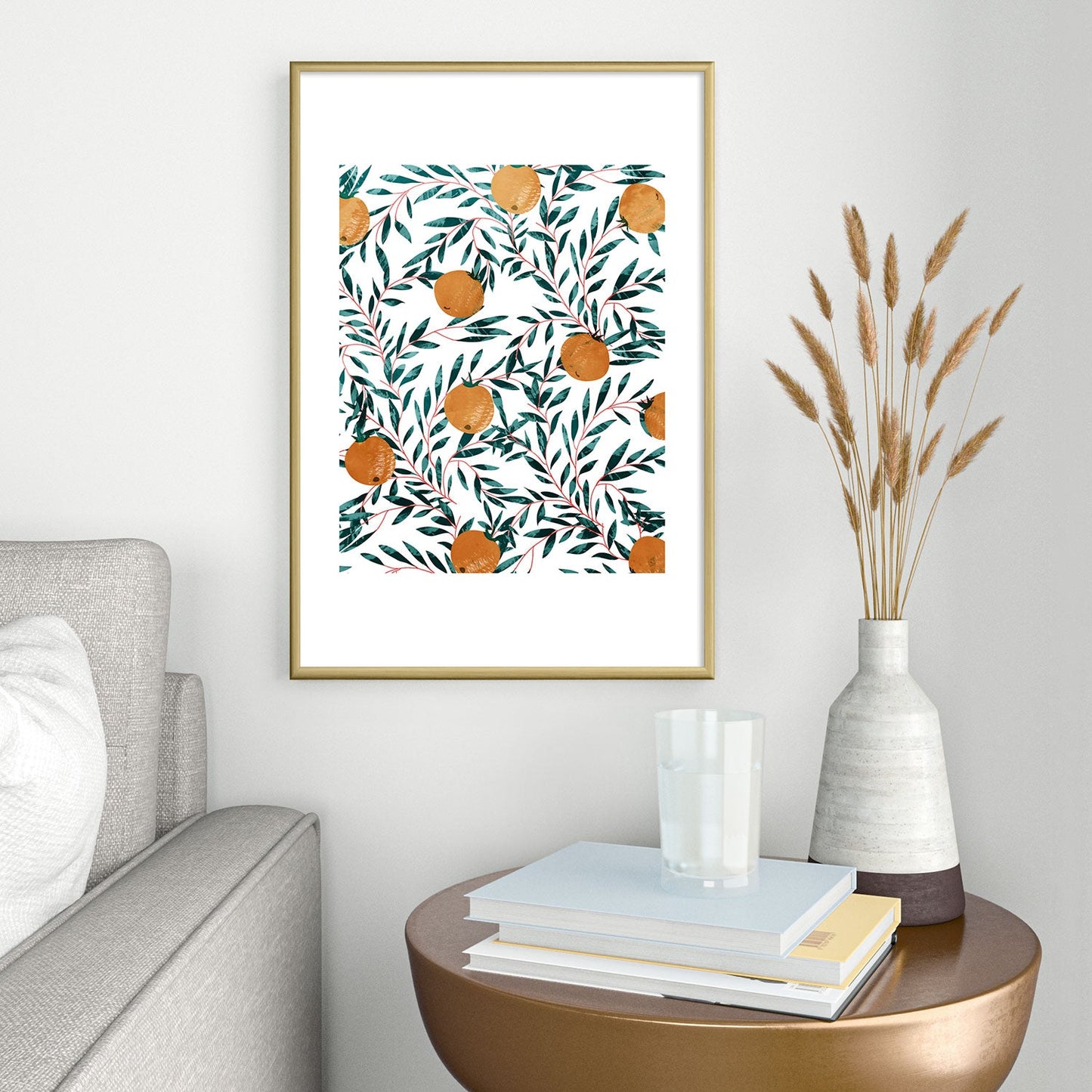 83 Oranges Mandarins Metal Framed Art Print
