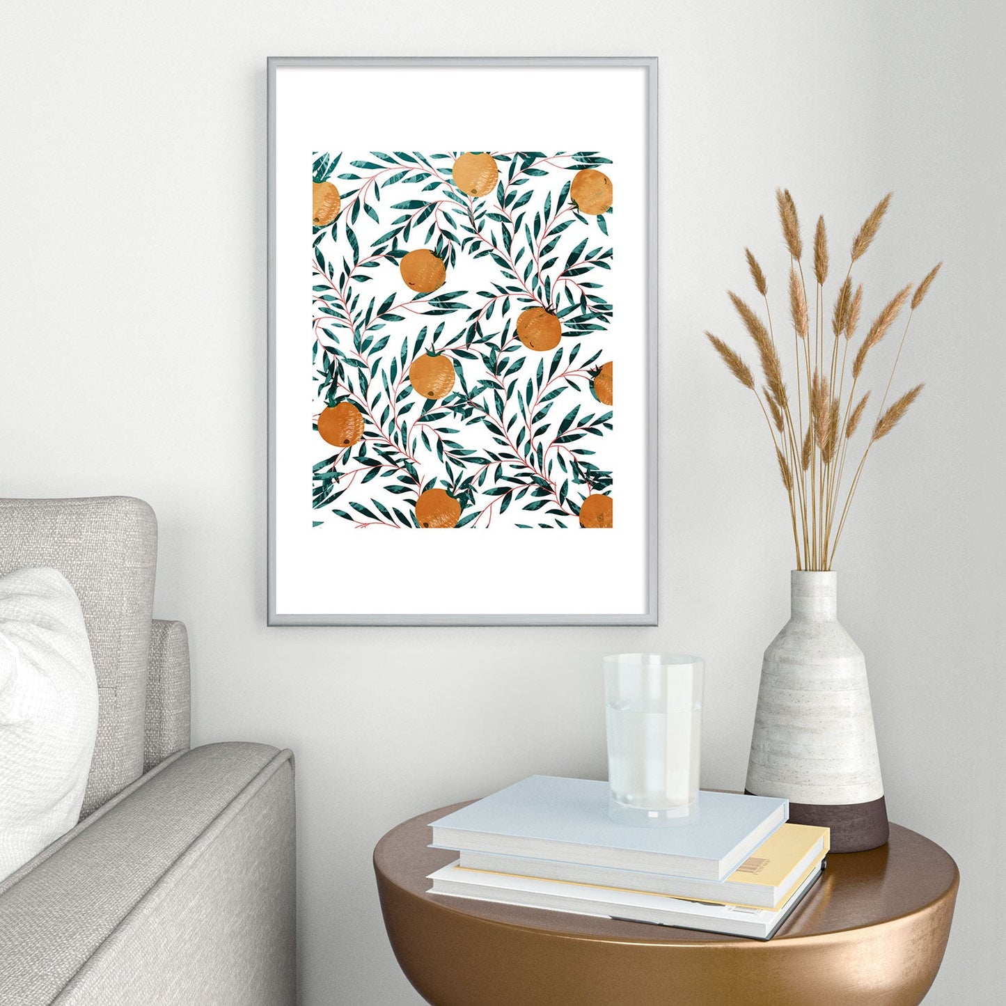 83 Oranges Mandarins Metal Framed Art Print