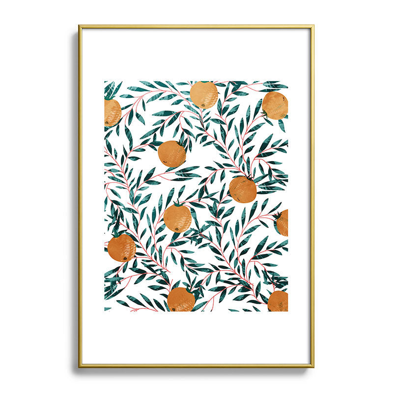 83 Oranges Mandarins Metal Framed Art Print