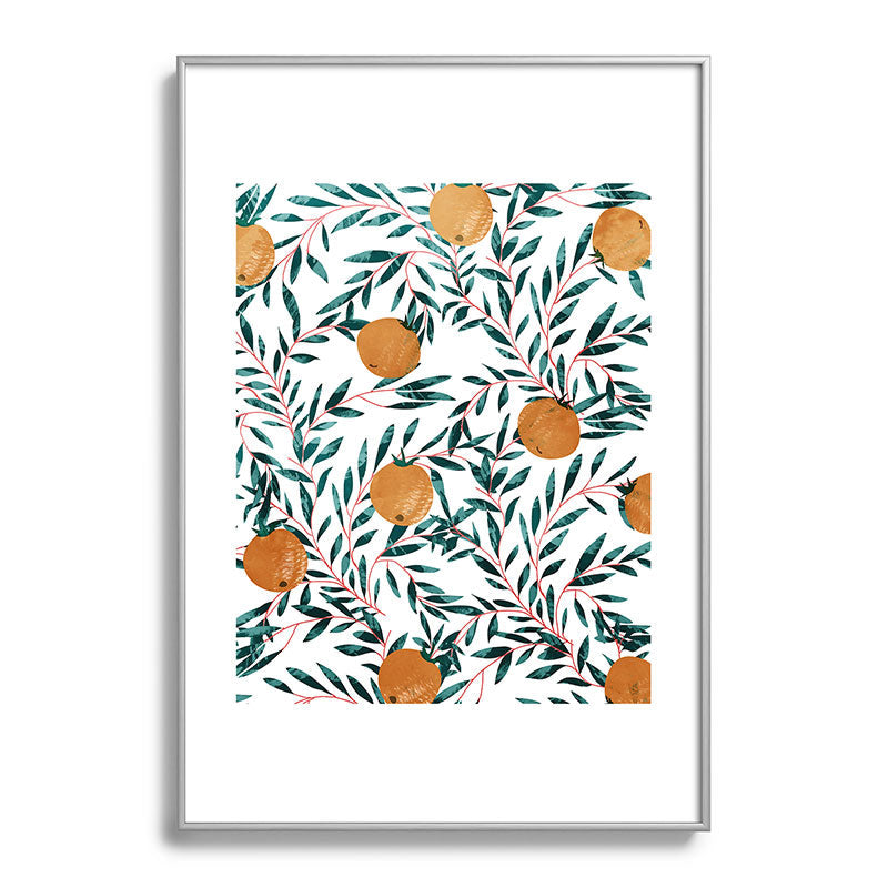 83 Oranges Mandarins Metal Framed Art Print