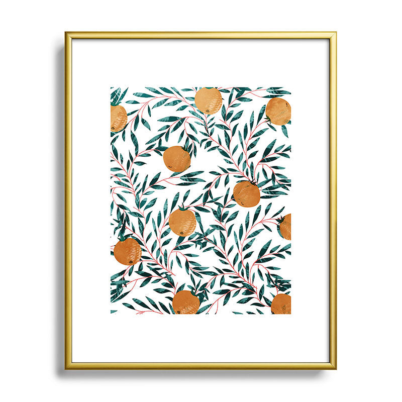 83 Oranges Mandarins Metal Framed Art Print