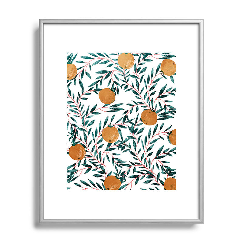 83 Oranges Mandarins Metal Framed Art Print