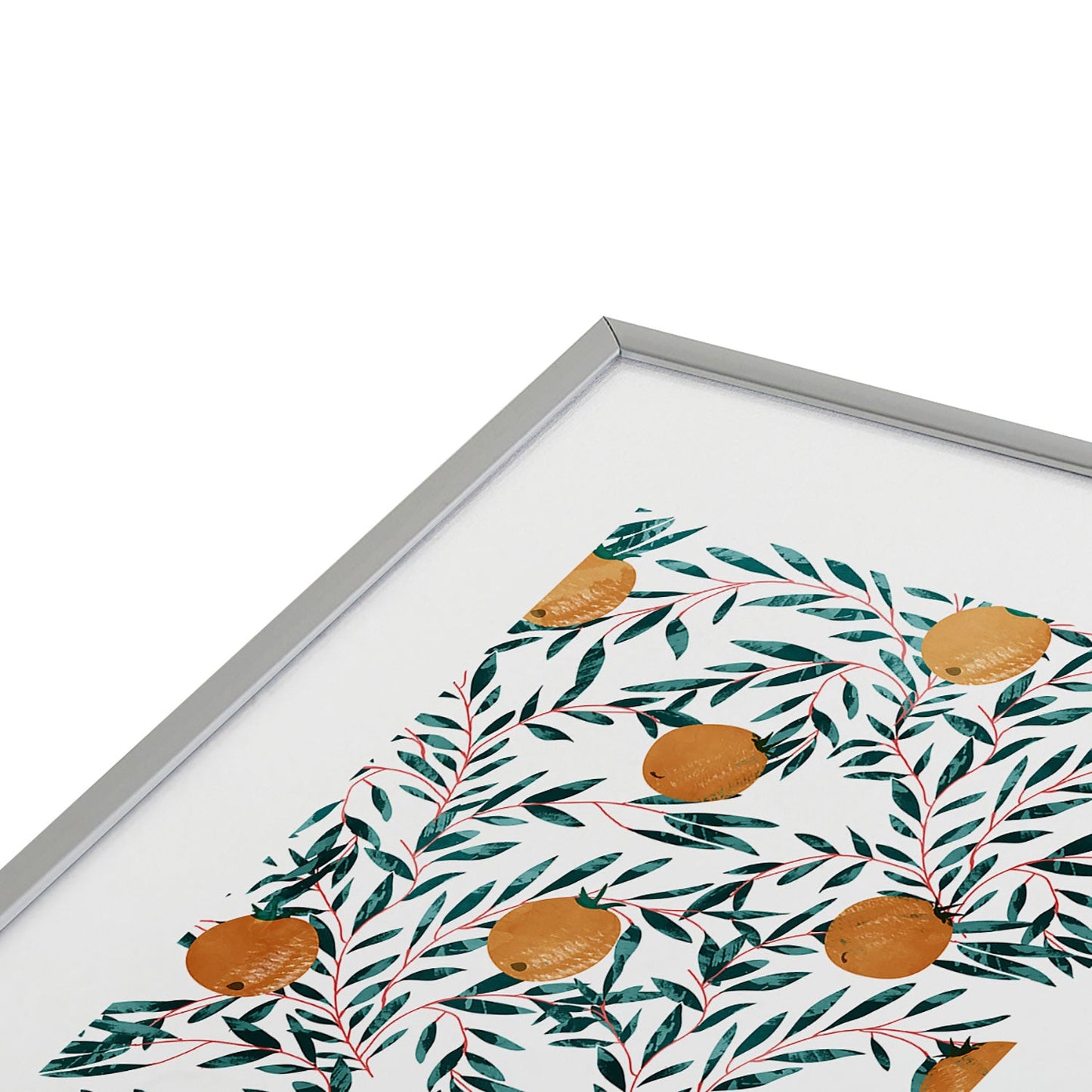 83 Oranges Mandarins Metal Framed Art Print