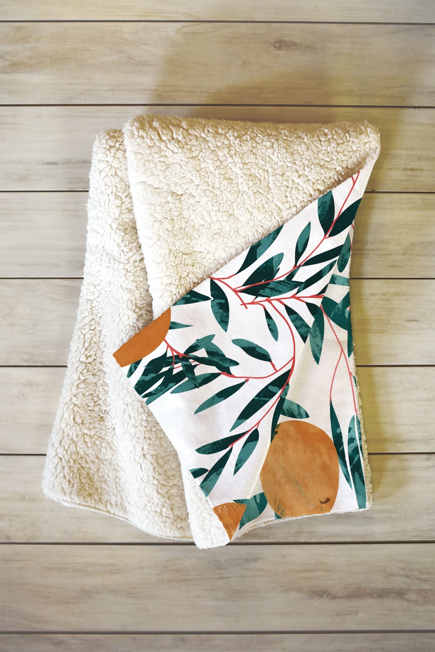 83 Oranges Mandarins Fleece Throw Blanket