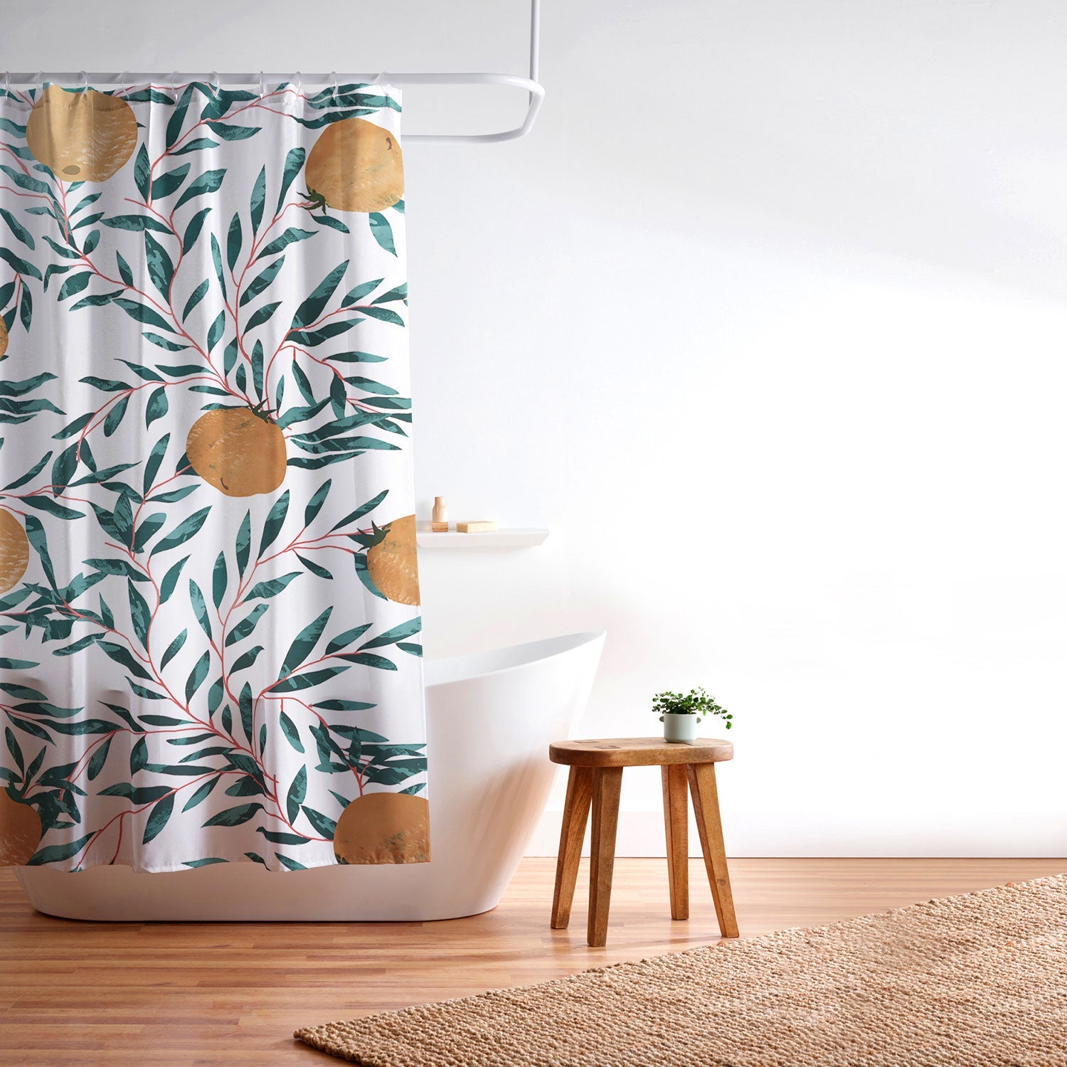 83 Oranges Mandarins Shower Curtain