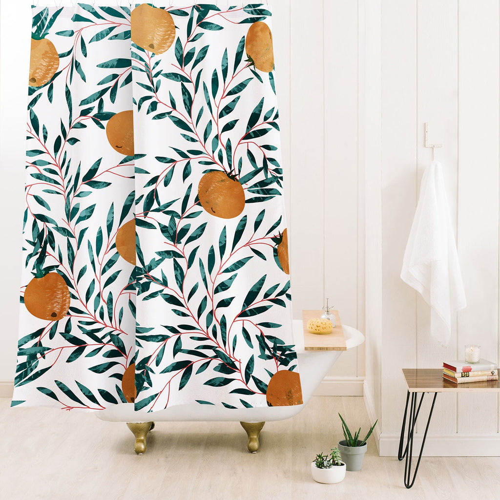 83 Oranges Mandarins Shower Curtain
