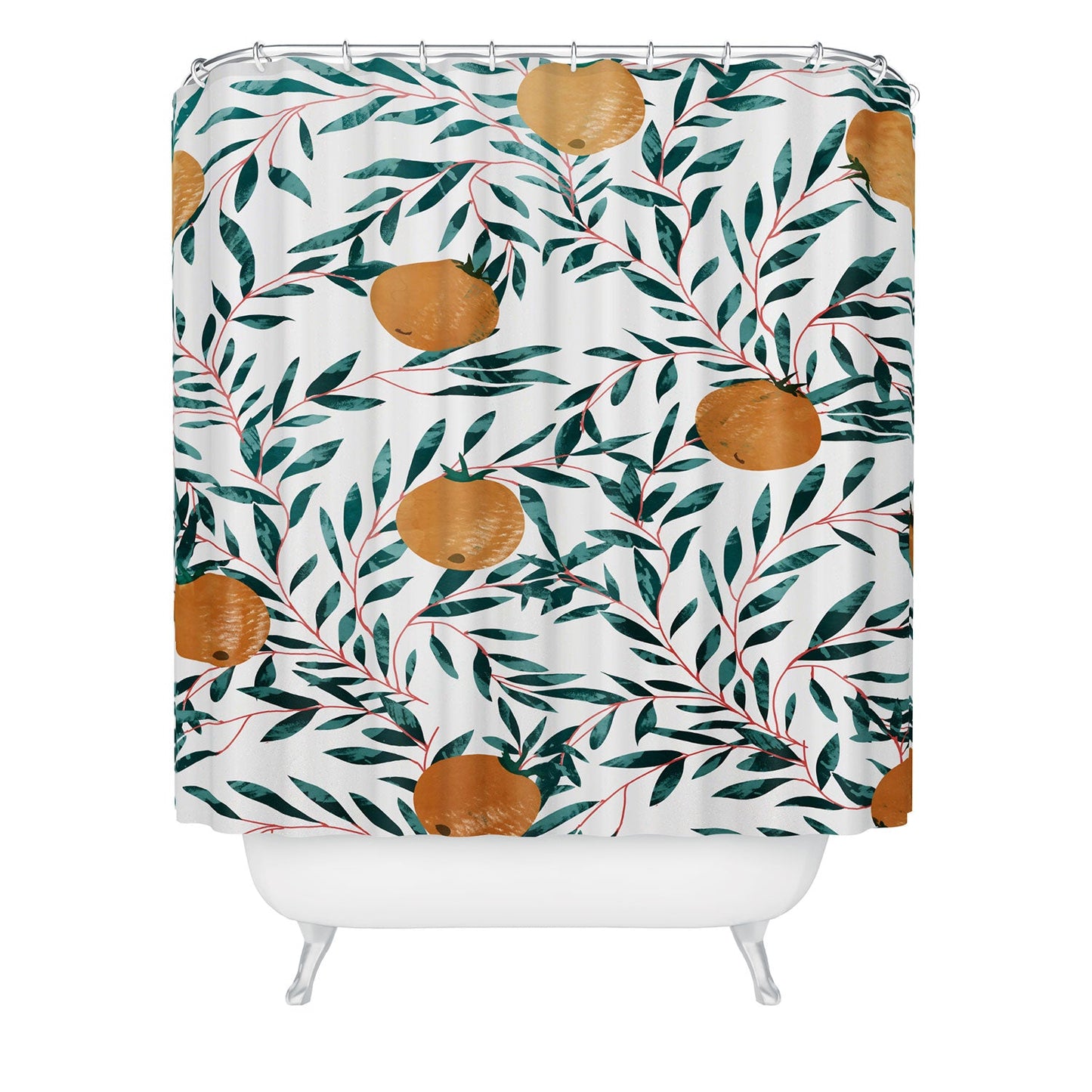83 Oranges Mandarins Shower Curtain
