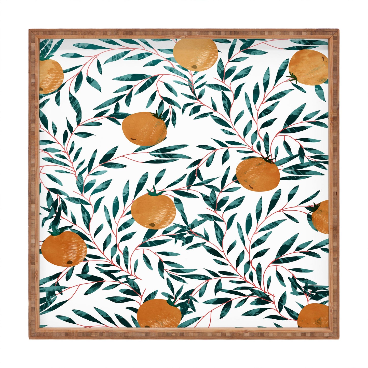 83 Oranges Mandarins Square Tray