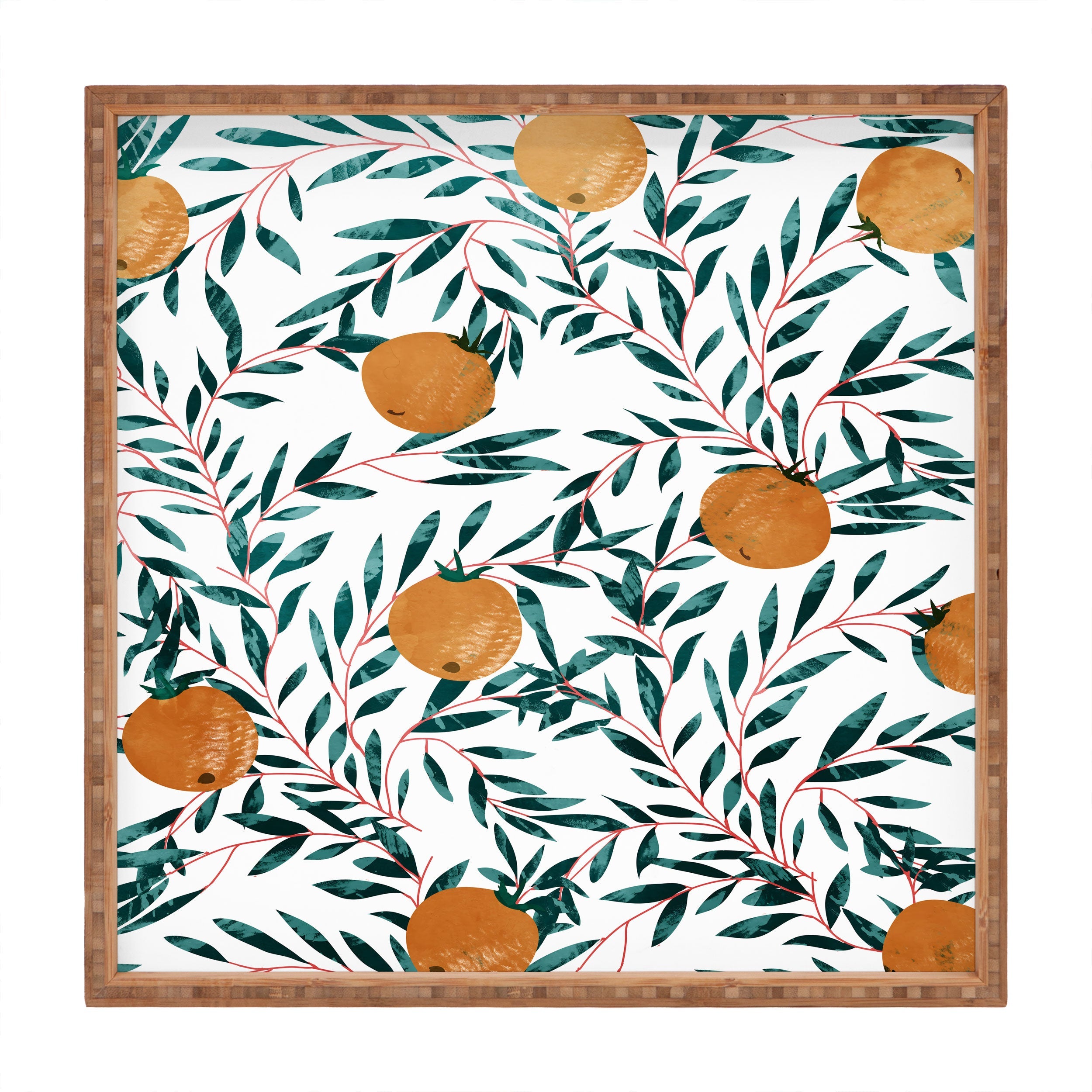 83 Oranges Mandarins Square Tray