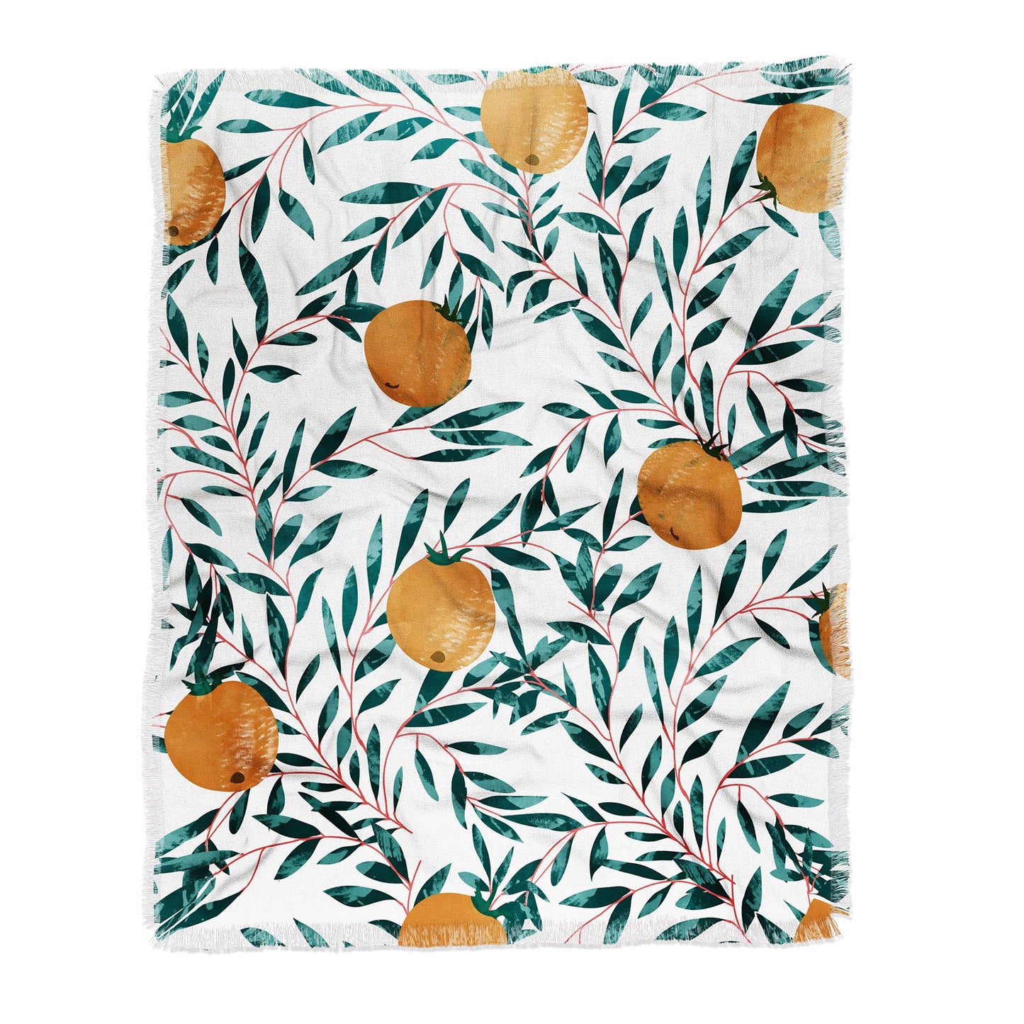 83 Oranges Mandarins Throw Blanket
