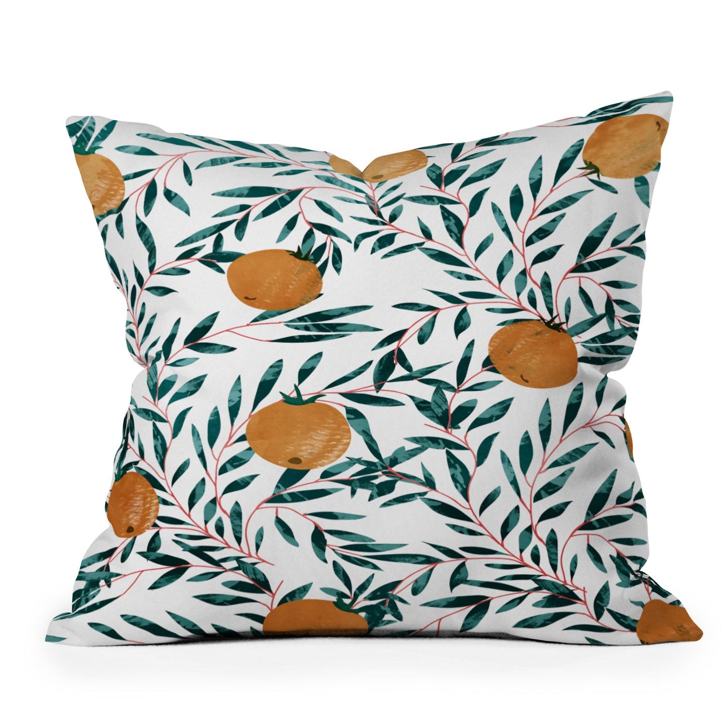 83 Oranges Mandarins Outdoor Throw Pillow