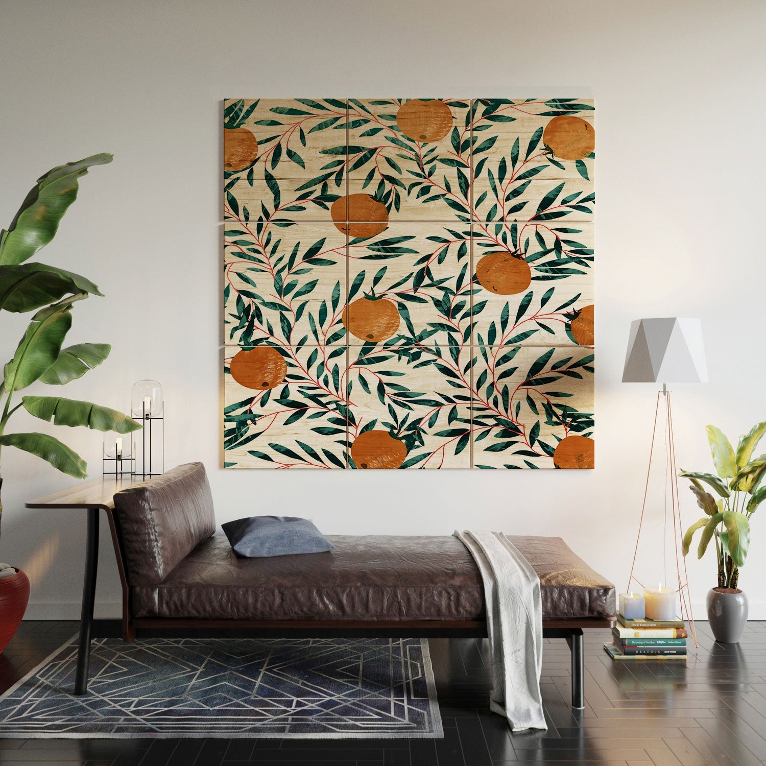 83 Oranges Mandarins Wood Wall Mural