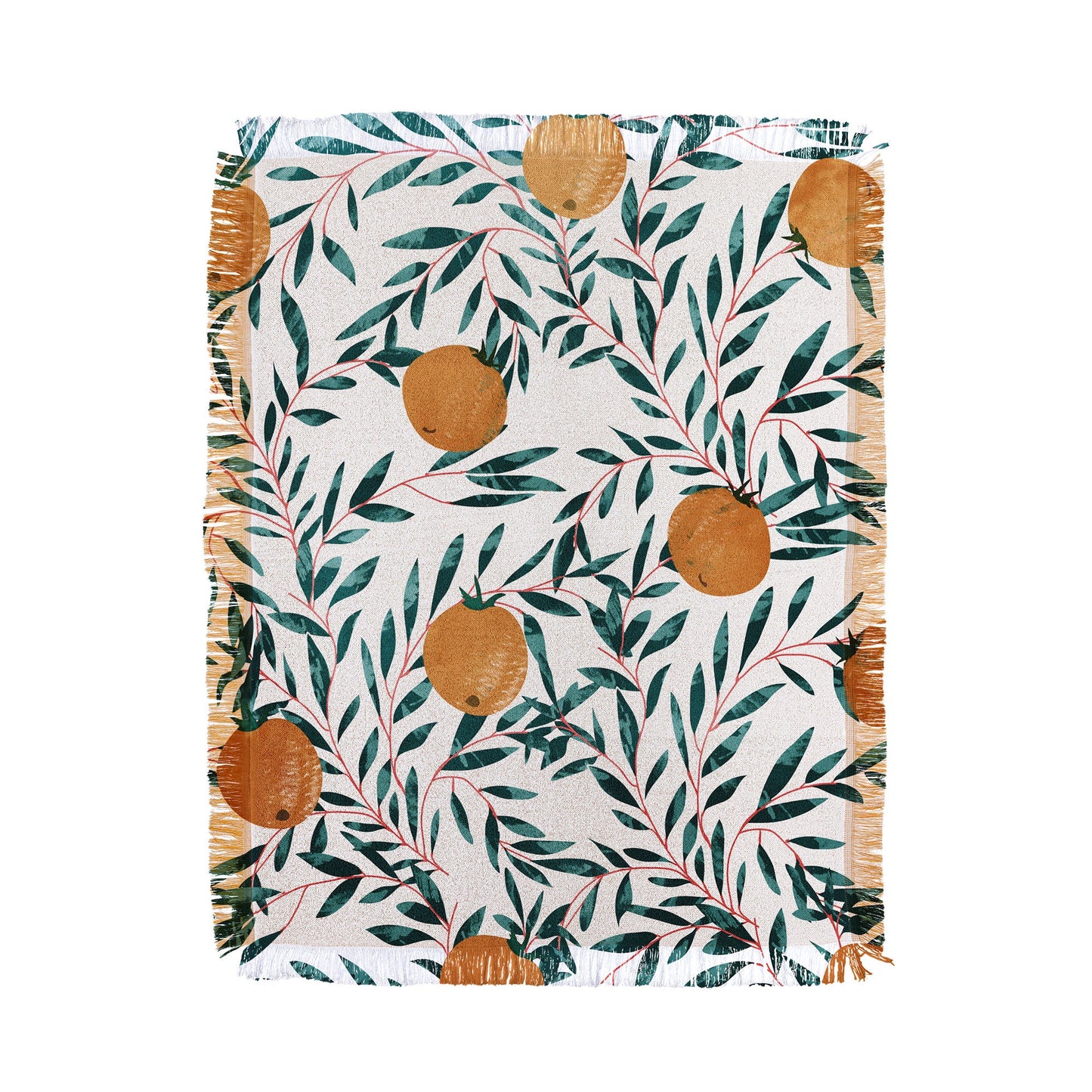 83 Oranges Mandarins Throw Blanket
