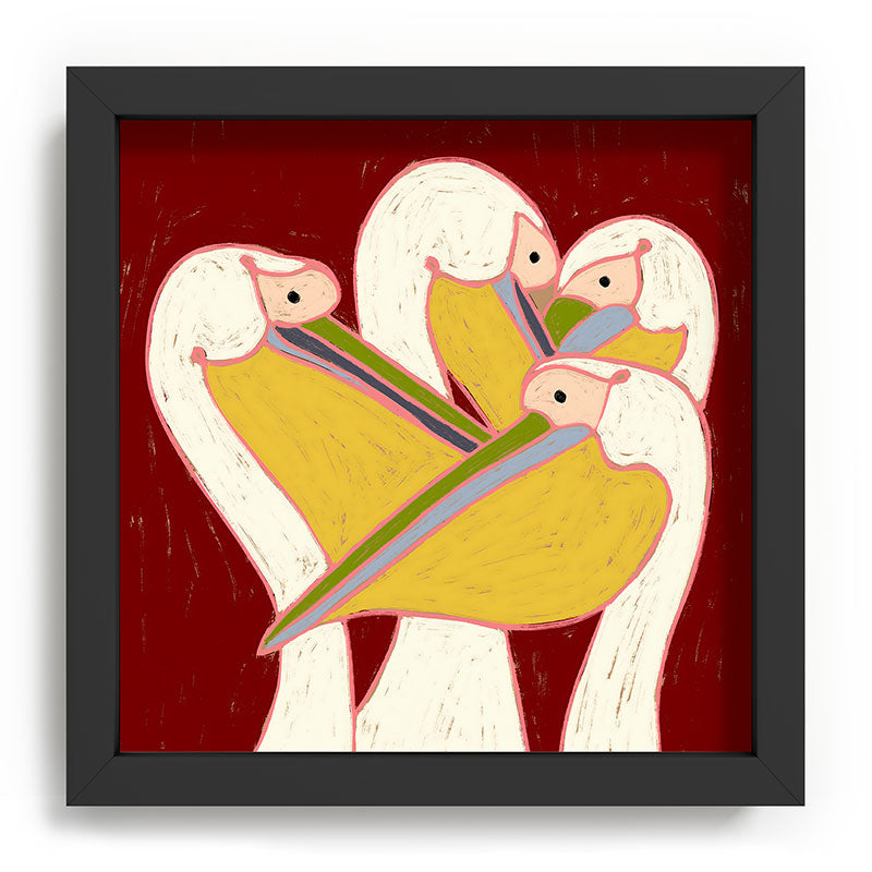 83 Oranges Pelicans Of The Burgundy Sky Recessed Framing Square
