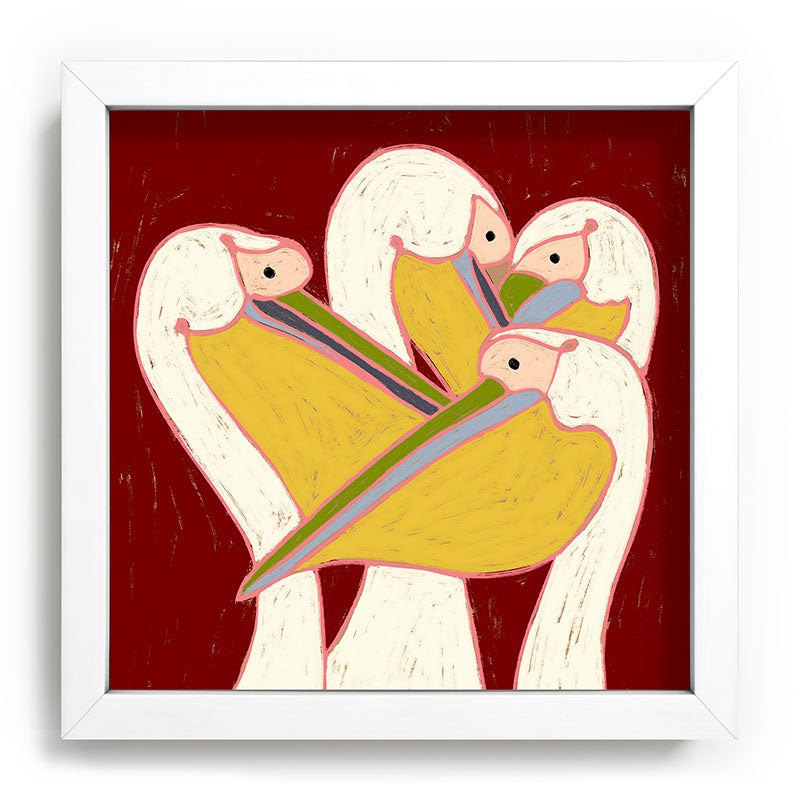 83 Oranges Pelicans Of The Burgundy Sky Recessed Framing Square