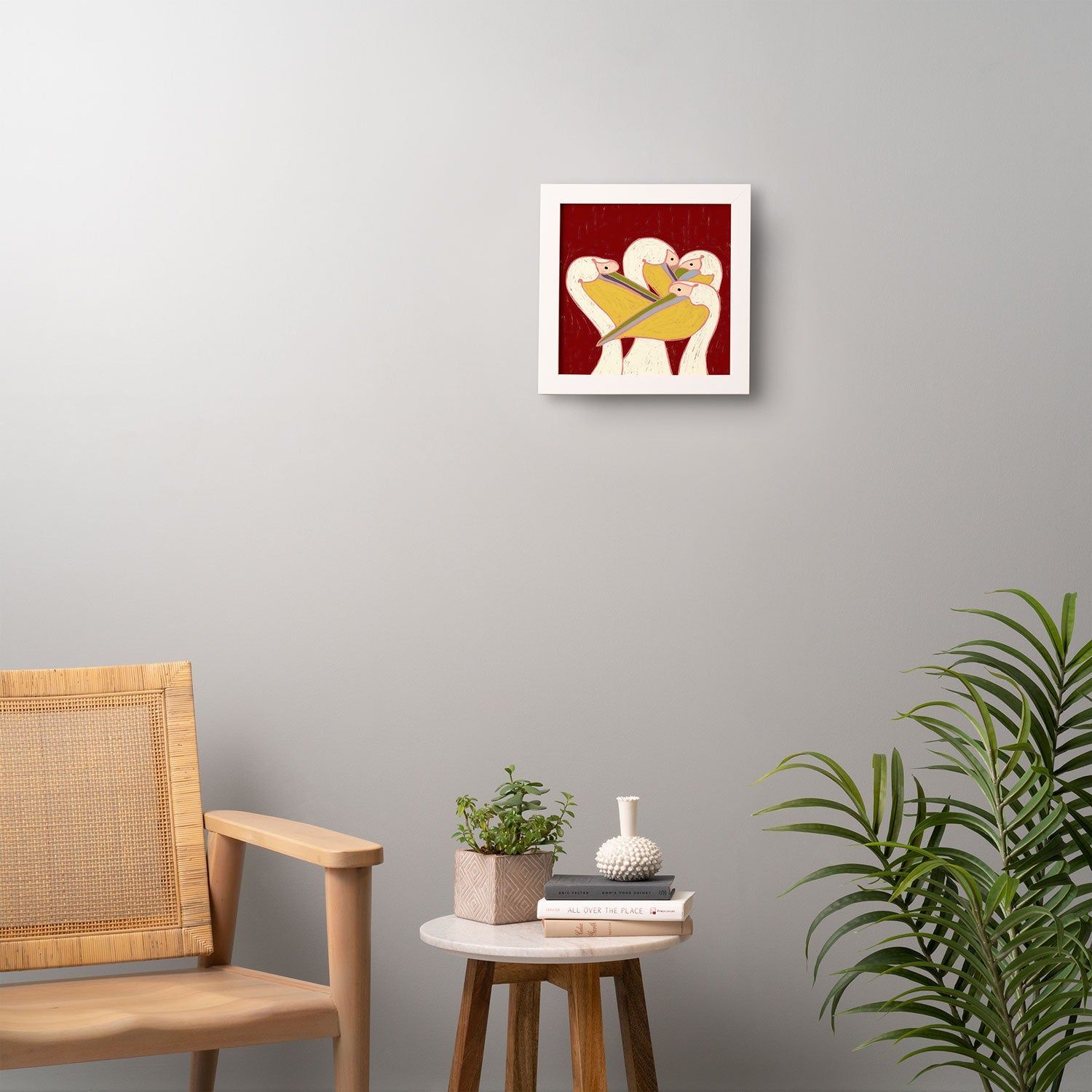 83 Oranges Pelicans Of The Burgundy Sky Framed Wall Art